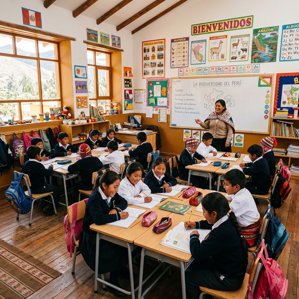 Aula de clases del Colegio José Pardo